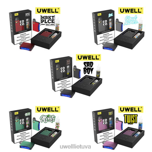 UWELL Best Vape - UWELL CALIBURN AK3 rinkinys + a3s 0,8ohm ankštys (x2) + tėčio garai 10ml druskos 50mg VF6ZZ240 crl: pilka/flv: rūgštus arbūzas braškių 50mg