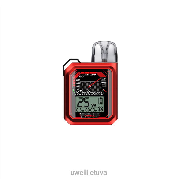 UWELL Review - UWELL CALIBURN GK3 pod sistema VF6ZZ177 cmf tamsiai raudona