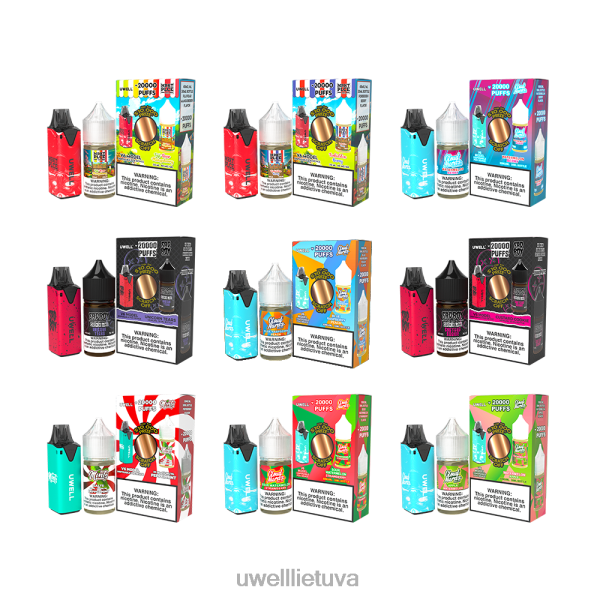 UWELL Disposable Vape - UWELL V6 vienkartinis prietaisas + tėčio garai 30ml sulčių - colab ryšulėlis VF6ZZ216 clr: geltona/flv: uogų mišinio limonadas 50mg