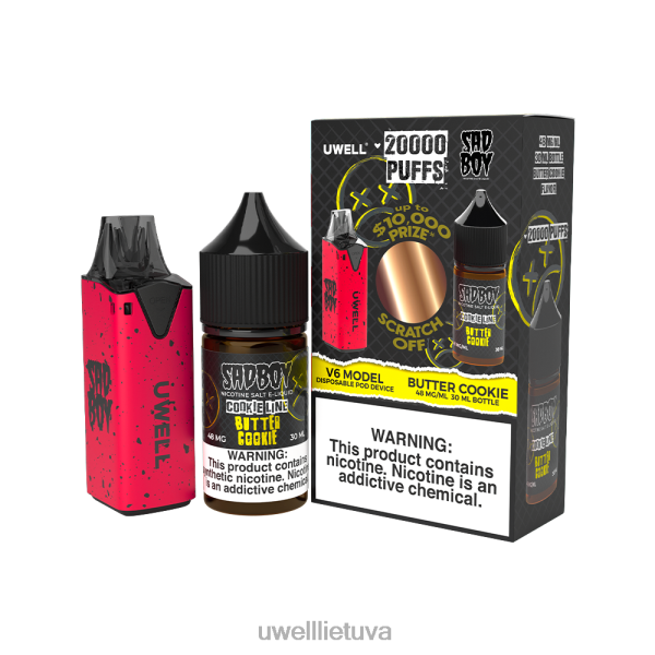 UWELL Disposable Vape - UWELL V6 vienkartinis prietaisas + tėčio garai 30ml sulčių - colab ryšulėlis VF6ZZ216 clr: geltona/flv: uogų mišinio limonadas 50mg