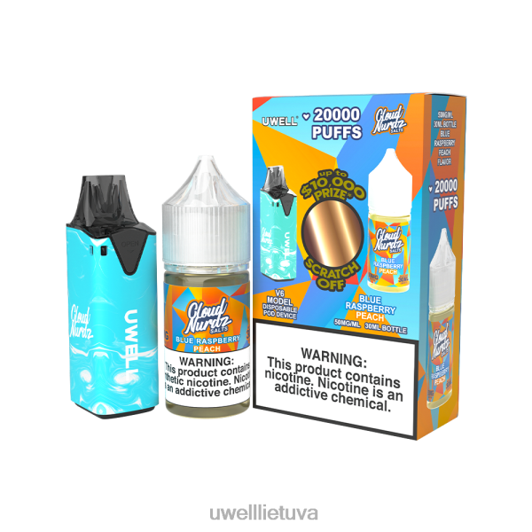 UWELL Disposable Vape - UWELL V6 vienkartinis prietaisas + tėčio garai 30ml sulčių - colab ryšulėlis VF6ZZ216 clr: geltona/flv: uogų mišinio limonadas 50mg