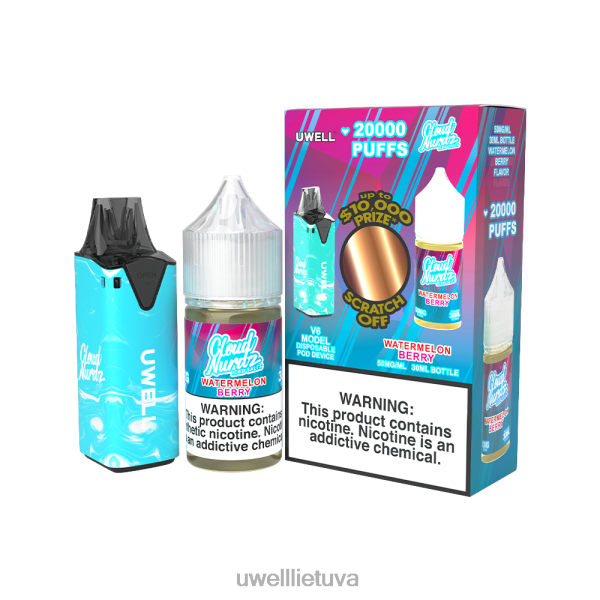 UWELL Disposable Vape - UWELL V6 vienkartinis prietaisas + tėčio garai 30ml sulčių - colab ryšulėlis VF6ZZ216 clr: geltona/flv: uogų mišinio limonadas 50mg