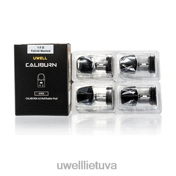 UWELL E Cigarette - UWELL CALIBURN A3 pakaitiniai ankštys | 4 pakuotės VF6ZZ19 0,8 omo 2