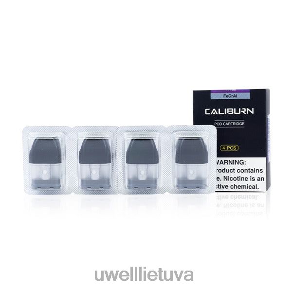 UWELL Online Shop - UWELL CALIBURN pakaitinė pod kasetė VF6ZZ35 4 pakuotės