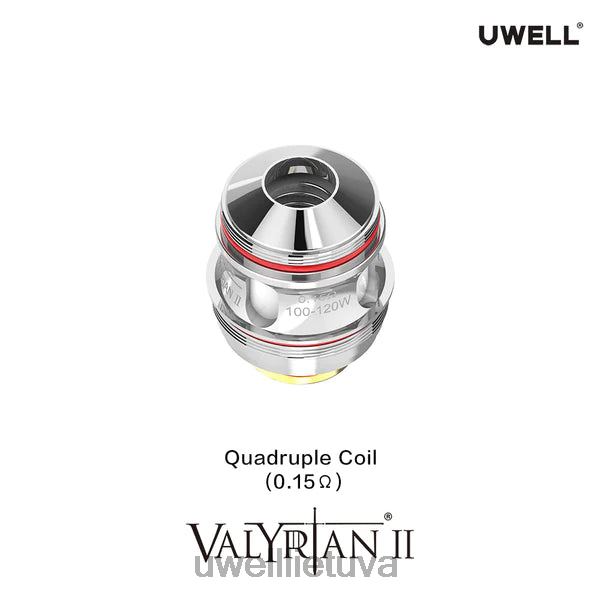 UWELL Lietuva - UWELL VALYRIAN 2 keičiamos ritės (2 pak.) VF6ZZ31 keturgubai 0,15 omo
