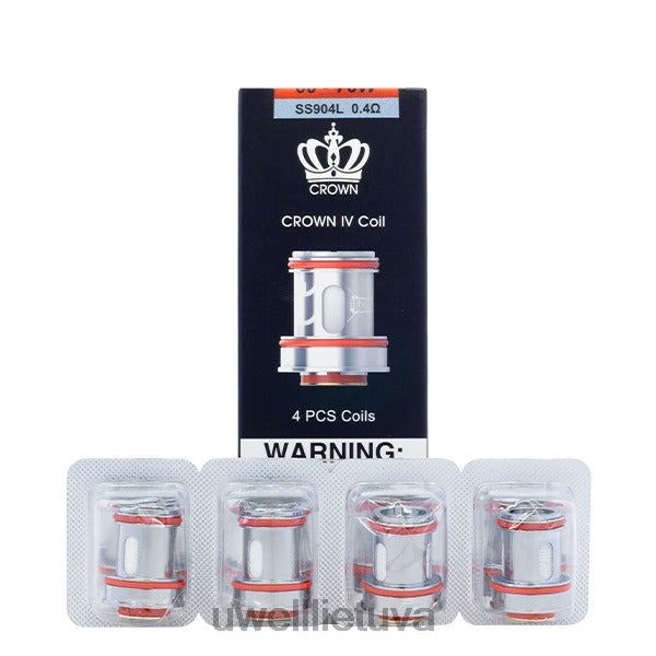 UWELL Vape Flavours - UWELL CROWN 4 keičiamos ritės (4 pakuotės) VF6ZZ184 un2 dvigubas tinklelis 0,23 omo