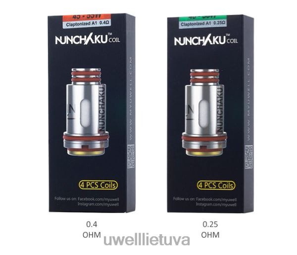 UWELL Vilnius - UWELL NUNCHAKU ritės (4 pakuotės) VF6ZZ262 0,4 omo